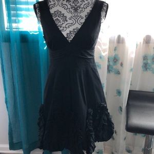 V Neck Formal Little Black Dress
